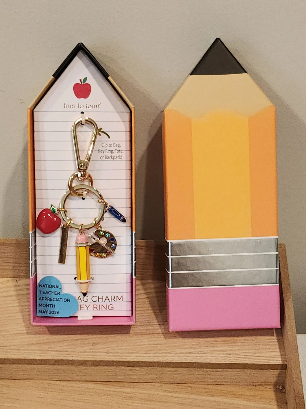 True to Form Teacher Handbag Charm & Key Ring Charm